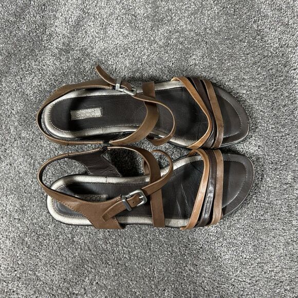 Ecco Sensata Womens Size 40 Brown Leather Strappy Slingback Sandals Used - Picture 11 of 12